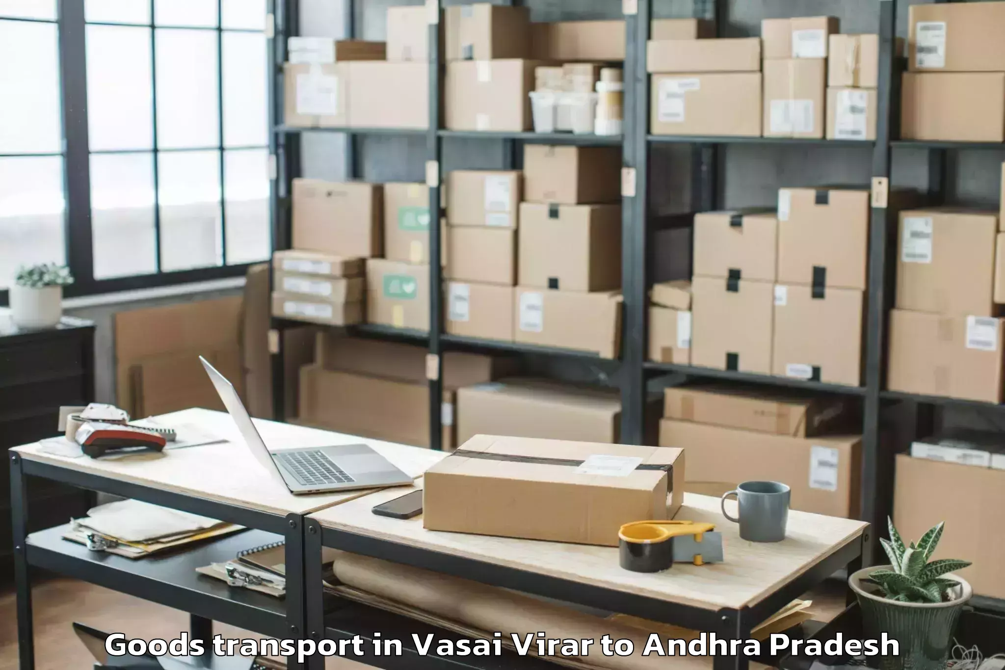 Leading Vasai Virar to Yellamanchili Goods Transport Provider